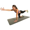 image:imageGoFit Thick Foam Fitness Mat with Carrying Strap 74 x 24 Inch NonSlip Exercise Mat for Yoga Pilates Stretching Core Training and Home Gym Workouts 38 Inch Cushion Gray