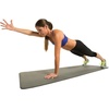 image:imageGoFit Thick Foam Fitness Mat with Carrying Strap 74 x 24 Inch NonSlip Exercise Mat for Yoga Pilates Stretching Core Training and Home Gym Workouts 38 Inch Cushion Gray