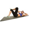image:imageGoFit Thick Foam Fitness Mat with Carrying Strap 74 x 24 Inch NonSlip Exercise Mat for Yoga Pilates Stretching Core Training and Home Gym Workouts 38 Inch Cushion Gray