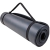 image:imageGoFit Thick Foam Fitness Mat with Carrying Strap 74 x 24 Inch NonSlip Exercise Mat for Yoga Pilates Stretching Core Training and Home Gym Workouts 38 Inch Cushion Gray