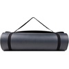 image:imageGoFit Thick Foam Fitness Mat with Carrying Strap 74 x 24 Inch NonSlip Exercise Mat for Yoga Pilates Stretching Core Training and Home Gym Workouts 38 Inch Cushion Gray